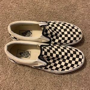 black and white checkered vans